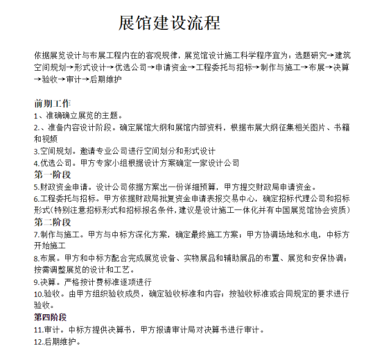 打造一個展館展廳的幾大流程