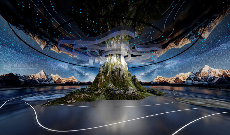 青?？茖W數據中心展廳設計-文博展廳案例